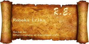 Rebeka Erika névjegykártya